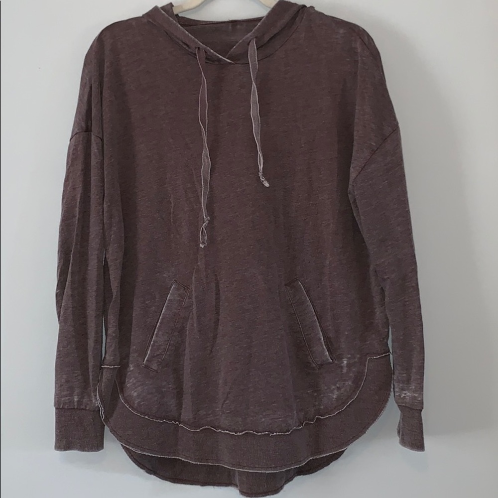 plum hooded sweatshirt